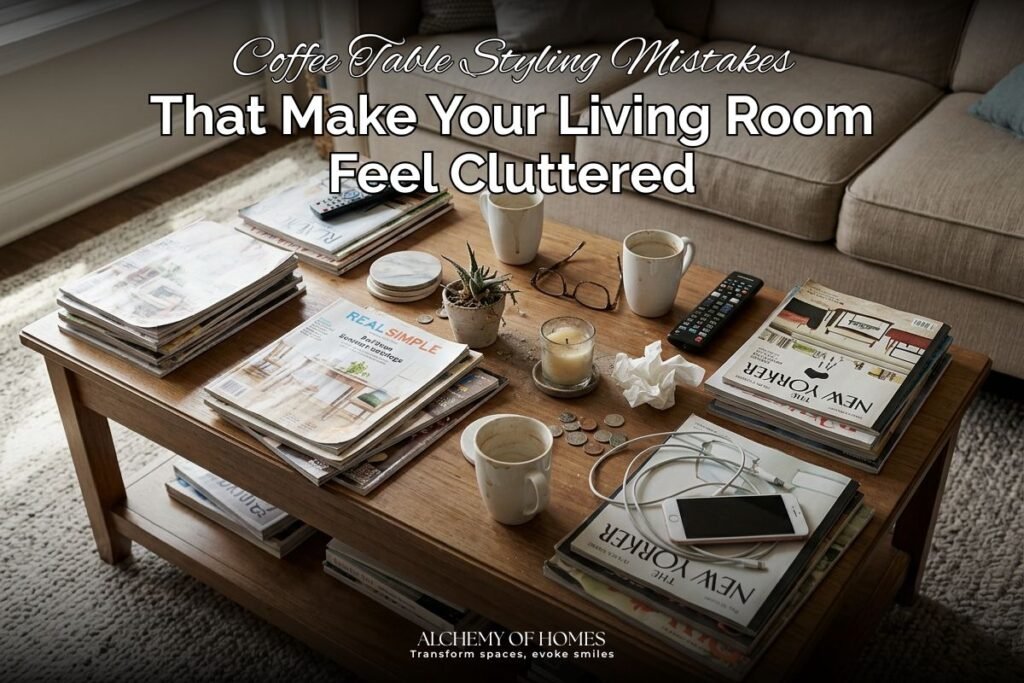 coffee table styling mistakes